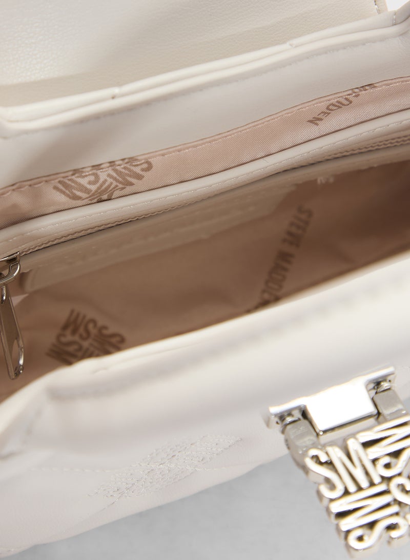 STEVE MADDEN Bosco Quilted Flap Over Logo Satchel Bag  - Image 5