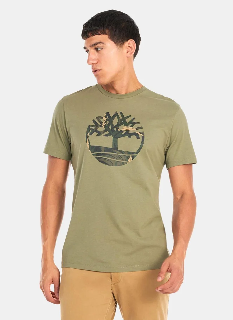 Timberland Men's Tree Logo Seasonal Camo T-Shirt
