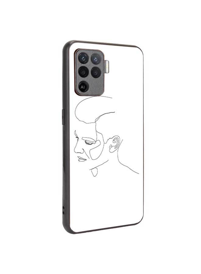 Okteq OKTEQ TPU Protection and Hybrid Rigid Clear Back Cover Case Male Face2 for Oppo A94 4G / F19 Pro / Reno5 Lite - Image 2