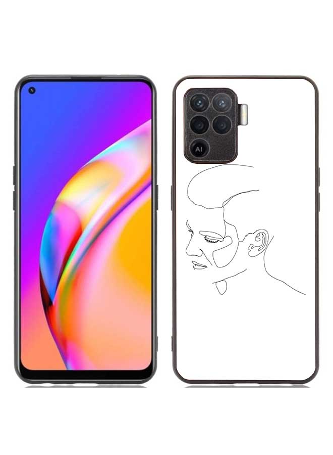 Okteq OKTEQ TPU Protection and Hybrid Rigid Clear Back Cover Case Male Face2 for Oppo A94 4G / F19 Pro / Reno5 Lite - Image 1