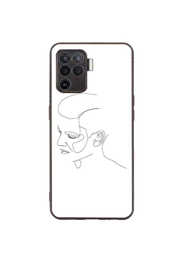 Okteq OKTEQ TPU Protection and Hybrid Rigid Clear Back Cover Case Male Face2 for Oppo A94 4G / F19 Pro / Reno5 Lite - Image 3
