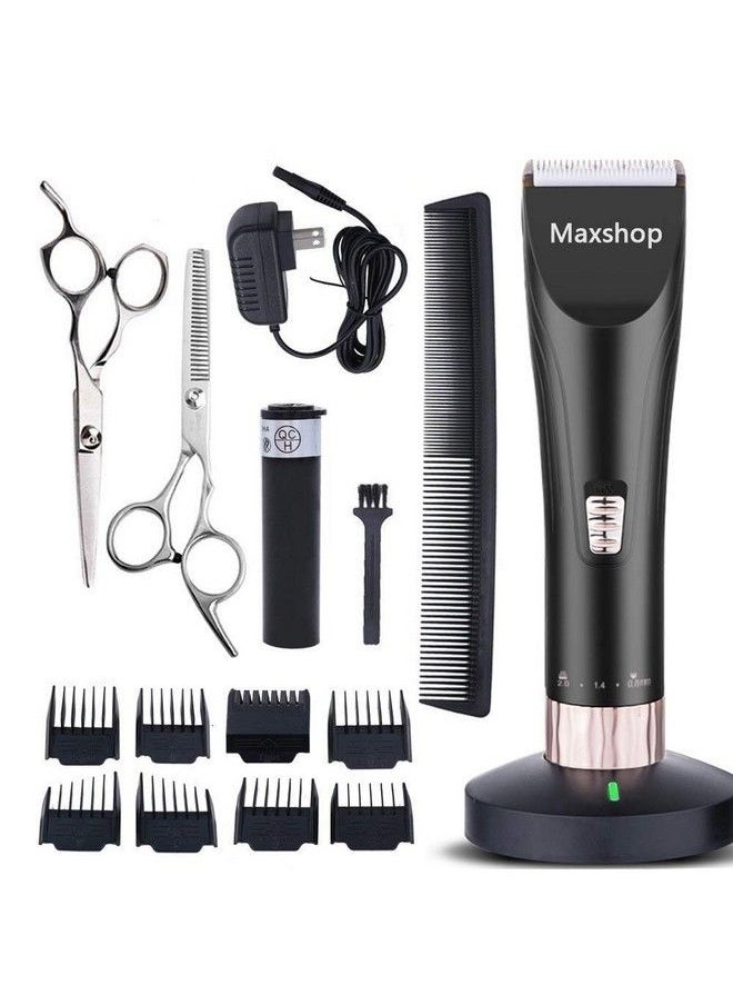 Professional Hair Clippers For Men And Babies Quiet Clippers Cordless Haircut Kit With Charging Dock 8 Comb Guides 2 Scissors1 Hair Comb Self Hair Cutting System (Black) - pzsku/ZA56DB5371456A3AAABDAZ/45/_/1677912884/6d2a6938-9b2b-400a-ae18-f53a68e0342e