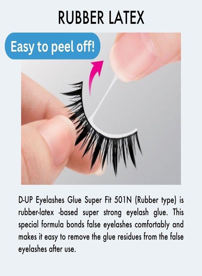 D-UP False Eyelash Glue, Transparent Rubber-Type Lash Glue for Eyelash Extensions, Flexible Hold Less Lash Breakage, Waterproof & Long-Lasting, Seamless Natural Finish, Made in Japan, 501 - Image 3
