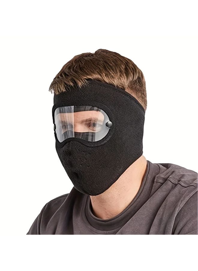 Gray Thermal Face Mask With Goggles For Extreme Cold Weather Windproof Anti Fog - Image 1