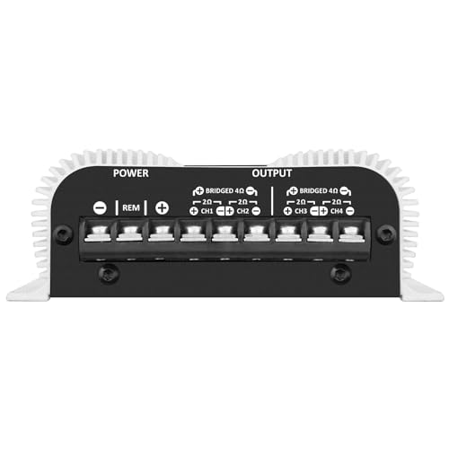 Taramp's مضخم صوت ستيريو متعدد القنوات Taramps TS 400x4 2 أوم أبيض 400 وات RMS، 4 قنوات، نطاق كامل، صوت السيارة رقمي 2 قناة موصولة، تقاطع عالي/منخفض، مع RCA ومدخل مستوى عالٍ تلقائي - Image 5