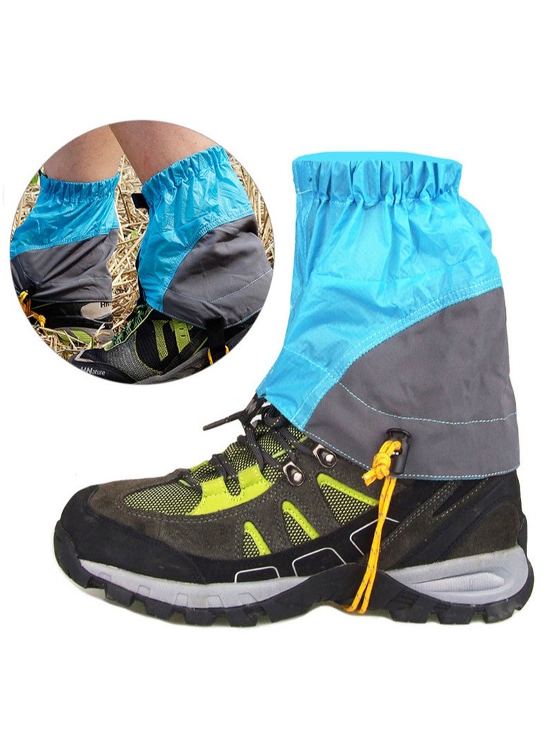 Apustim Adjustable Ankle Gaiters For Men And Women For Shoes，Boots，Snake Gaiters，Waterproof Gaiters for Hunting，Hiking，Skiing（Blue With Storage Bag）  - Image 1