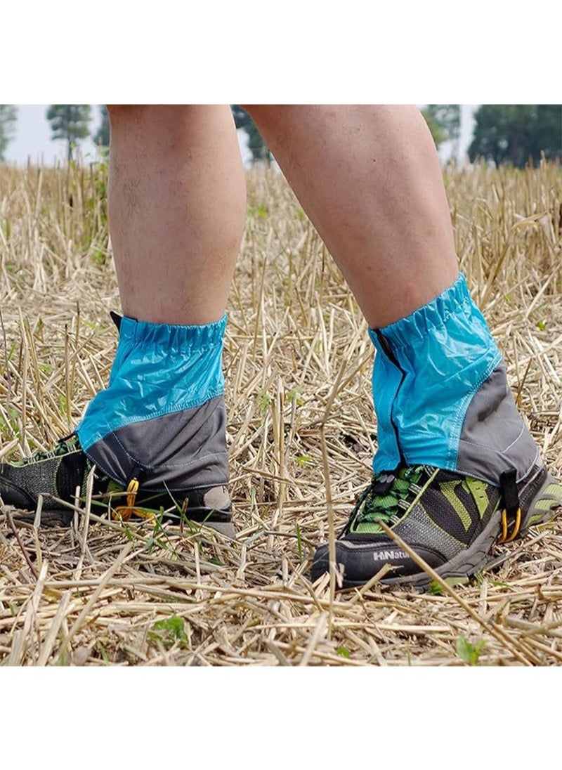 Apustim Adjustable Ankle Gaiters For Men And Women For Shoes，Boots，Snake Gaiters，Waterproof Gaiters for Hunting，Hiking，Skiing（Blue With Storage Bag）  - Image 2