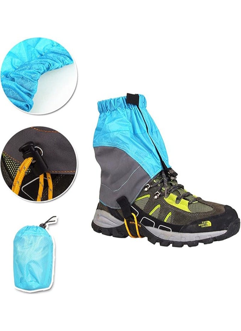 Apustim Adjustable Ankle Gaiters For Men And Women For Shoes，Boots，Snake Gaiters，Waterproof Gaiters for Hunting，Hiking，Skiing（Blue With Storage Bag）  - Image 3