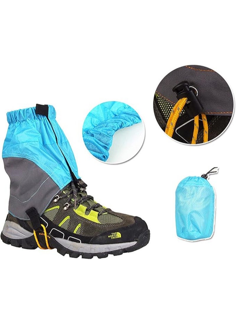 Apustim Adjustable Ankle Gaiters For Men And Women For Shoes，Boots，Snake Gaiters，Waterproof Gaiters for Hunting，Hiking，Skiing（Blue With Storage Bag）  - Image 4