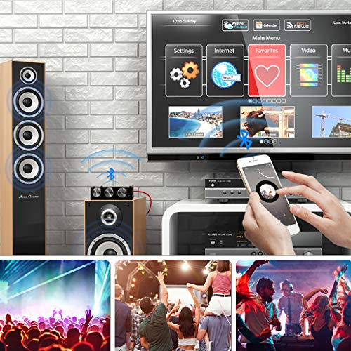 ARRAROWN ZK-1002T Bluetooth Amplifier Board 2.0CH 100W*2 Mini Audio AMP with Treble and Bass Control, BT and AUX Inputs, DC 9-24V Stereo AMP Module for Home Speakers, Update Version APP Control - Image 5