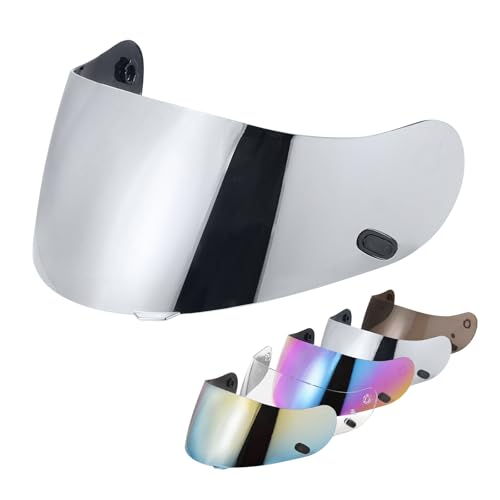 VCOROS Motorcycle Helmet Face Shield Visor Repalcement for HJC Helmet HJ-09 CL-15 CL-17 CL-16 CL-SP AC-12 FS-10 CS-R1 IS-16 CS-R2 Shield(Chrome Silver) - Image 1