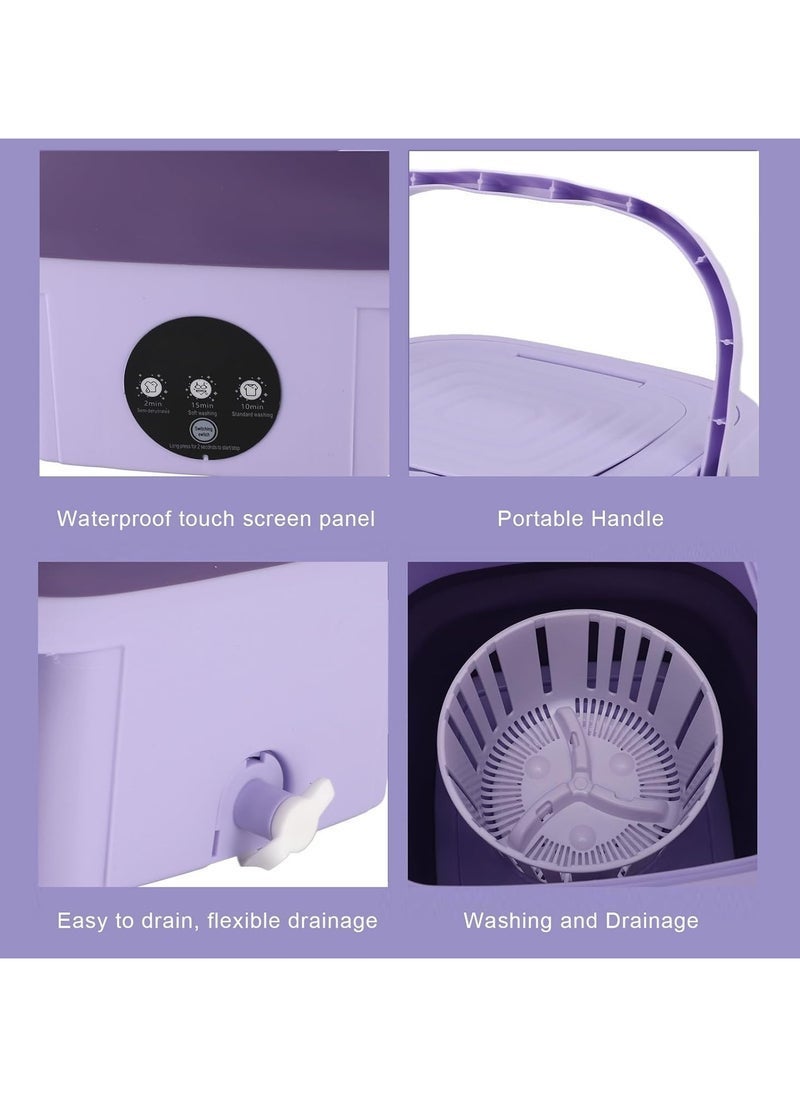 ELTRAZONE 8L Portable Washing Machine, Mini Compact Washing Machine with 1.7kg Capacity – Ideal for Travel, Camping, Apartments, and Students – Perfect for Washing Underwear, Socks, Small Clothes – Lightweight, Energy-Efficient, EU Power Plug, Easy to Use - Image 3