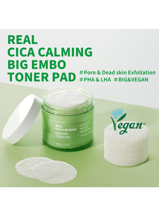 Wellage Real Cica Calming Big Embo Toner Pad - Image 2