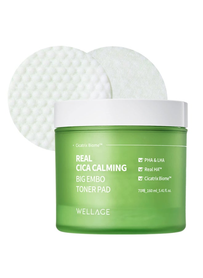 Wellage Real Cica Calming Big Embo Toner Pad - Image 1