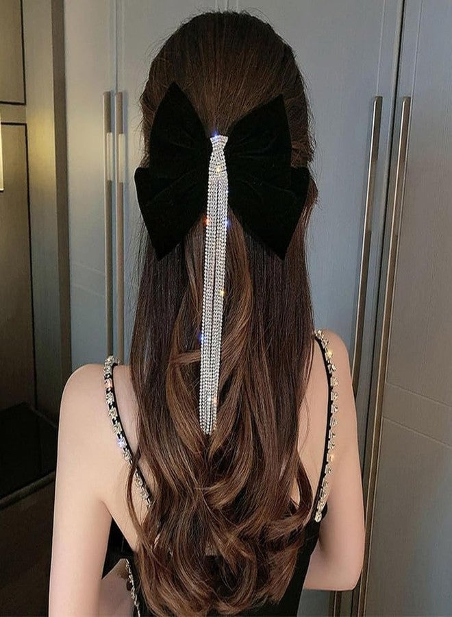 FAMEZA 1 PCS luxurious Hair Bows RHINGSTONE CLIP EVER, Large Hair Bow Clips, Hair Clips Barrettes Hair Accessories for Women Girls |SAME COLOR AS SHOWN - Image 3