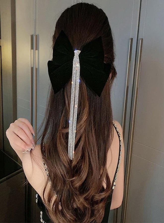 FAMEZA 1 PCS luxurious Hair Bows RHINGSTONE CLIP EVER, Large Hair Bow Clips, Hair Clips Barrettes Hair Accessories for Women Girls |SAME COLOR AS SHOWN - Image 5