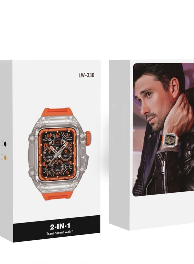 Lenyes Richard Style Smart Watch Men's Stainless Steel Bluetooth Call Waterproof Sports Fitness Tracker Smartwatch For Android ios - Image 3