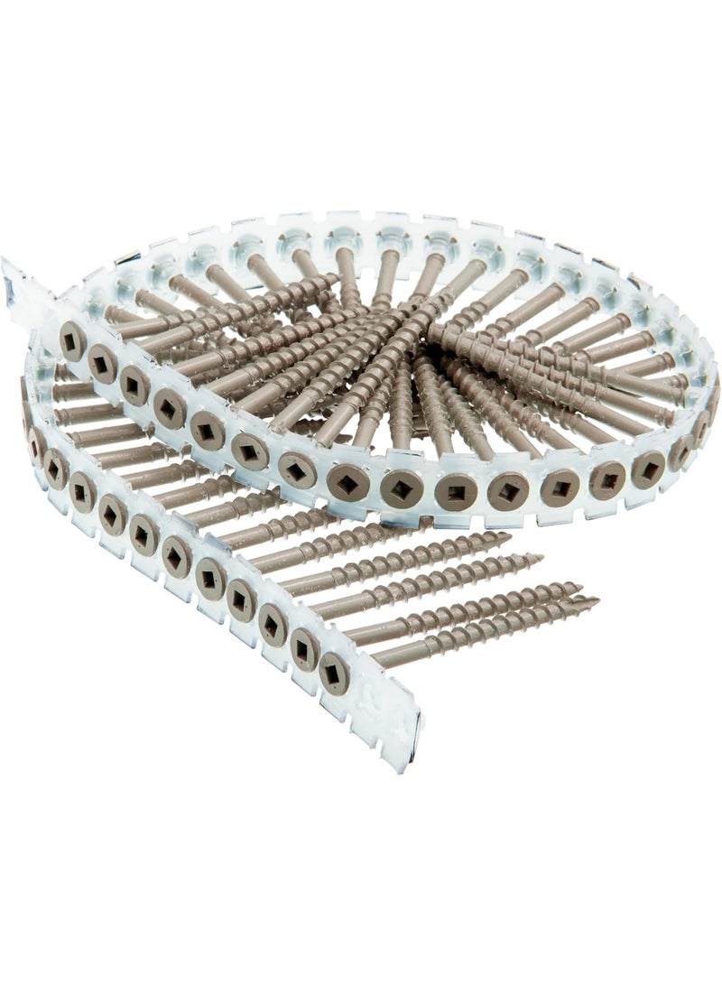 Senco Senco Duraspin Screw Number 8 by 2-1/2-Inch All Purpose Exterior Wood Collated Screw (800 per Box) (08D250W)  - Image 1