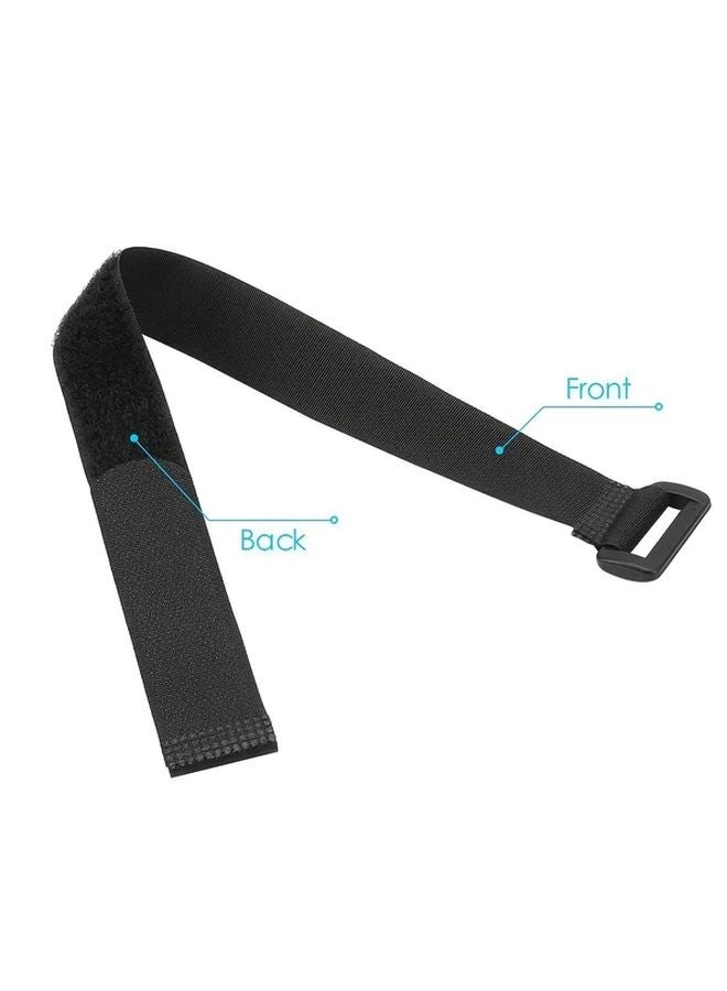 10pcs Black Nylon Hook Loop Straps Reusable Fastening Ties 20x500mm Multi Purpose - Image 5