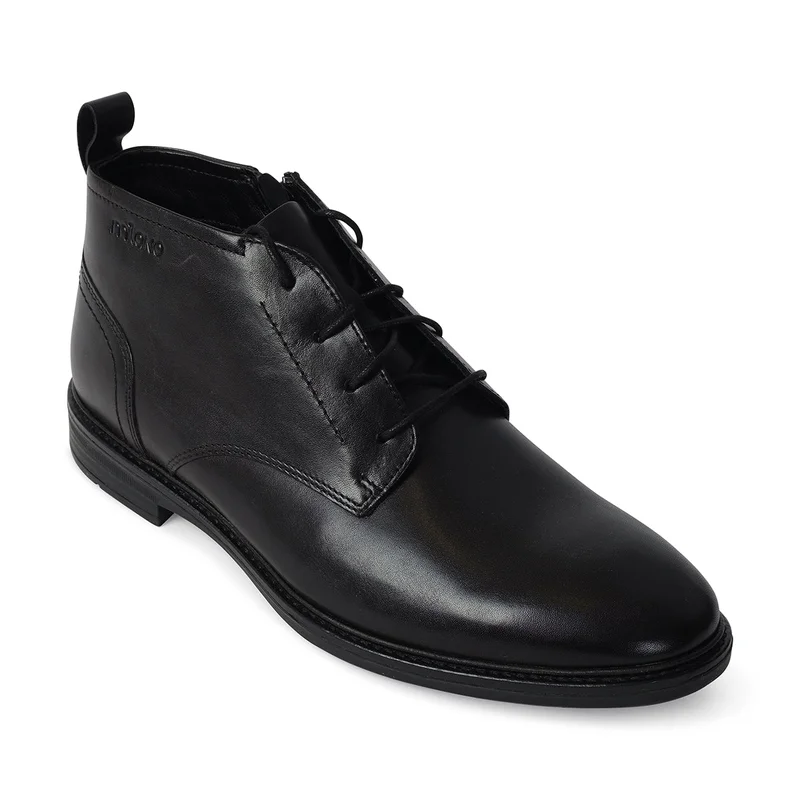 Milano  Freyer Mens Leather Boots-Black for Men | Best Price UAE