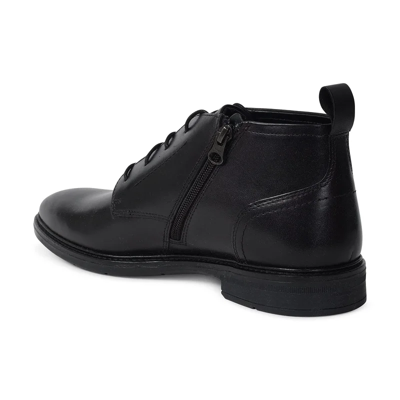 Milano  Freyer Mens Leather Boots-Black for Men | Best Price UAE