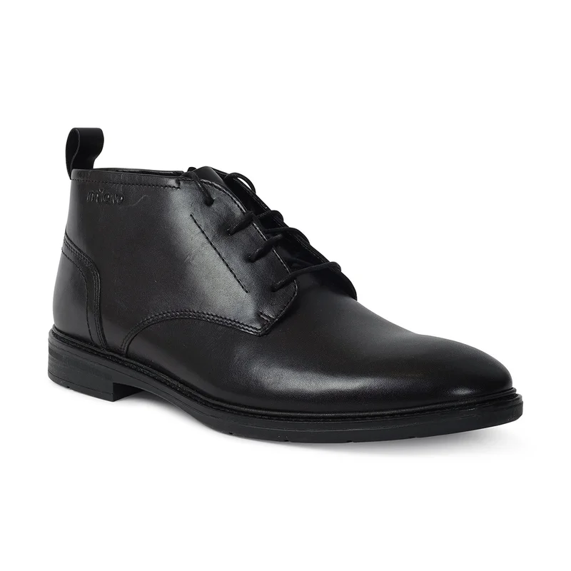 Milano Freyer Mens Leather Boots-Black