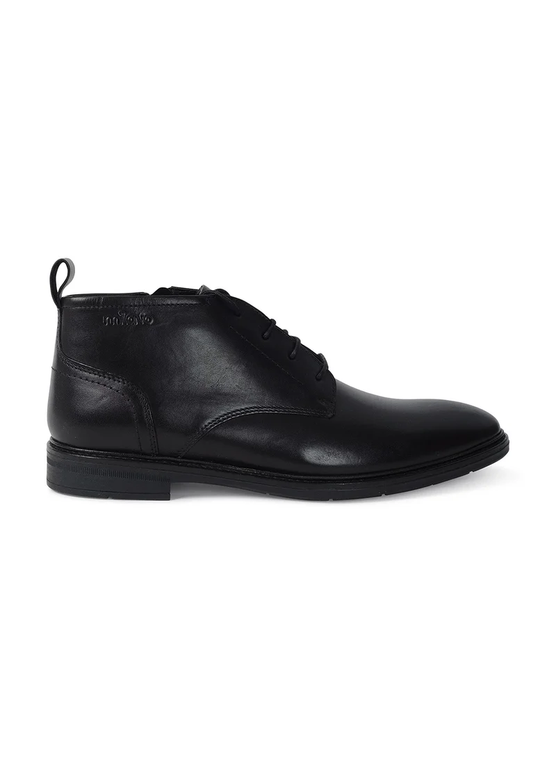 ميلانو FREYER MENS LEATHER BOOTS-BLACK