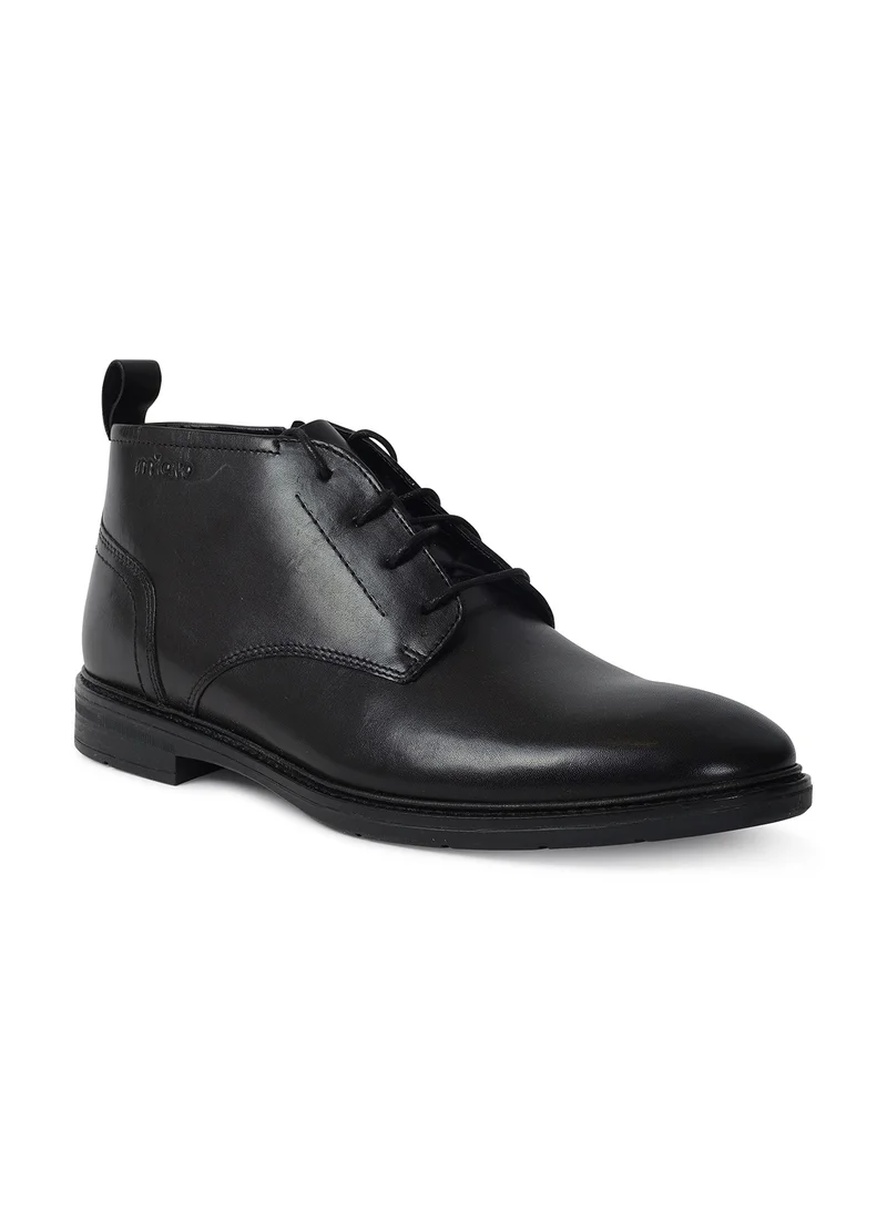 ميلانو FREYER MENS LEATHER BOOTS-BLACK