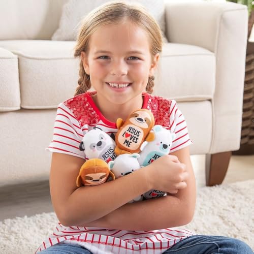 Fun Express Jesus Loves Me Plush Animal Assortment Soft Bean Bag Plush Toys for Kids Church Giveaways Sunday Schools Special Occasions Adorable Animal Figures Perfect for Teaching 50 Pieces - Image 5