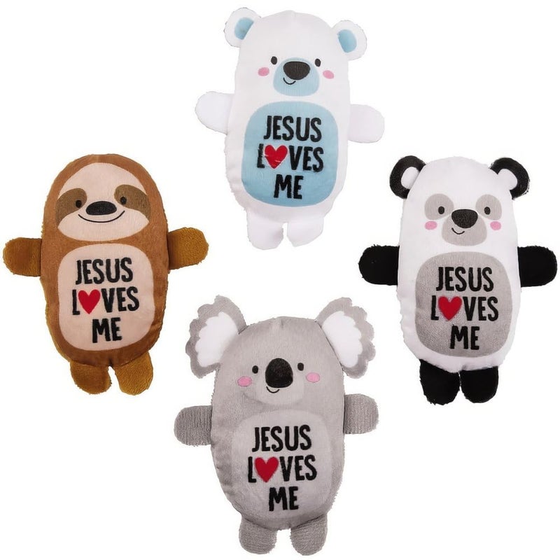 Fun Express Jesus Loves Me Plush Animal Assortment Soft Bean Bag Plush Toys for Kids Church Giveaways Sunday Schools Special Occasions Adorable Animal Figures Perfect for Teaching 50 Pieces - Image 3