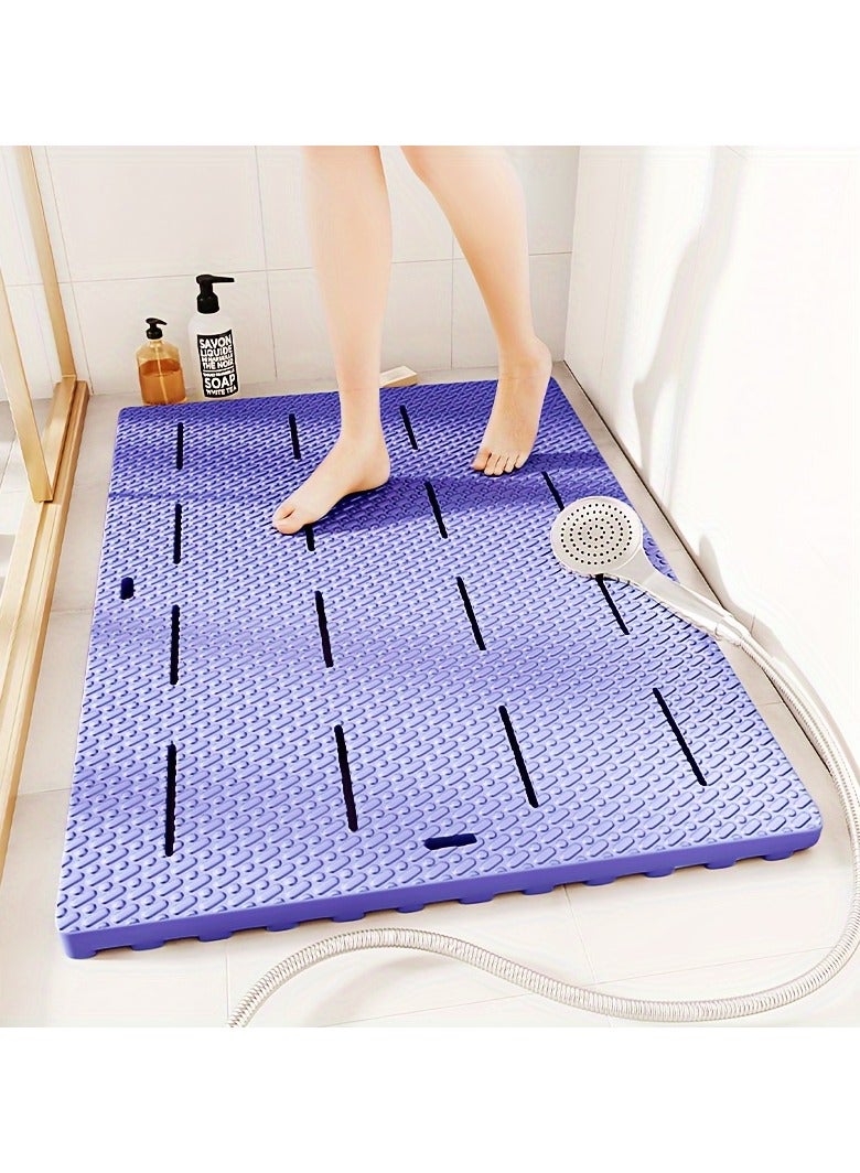 Bathroom Anti-Slip Mat Shower Safety Foam Mat Waterproof High-Drainage Mat Comfortable Thick Bath Mat for Bathroom Use  - Image 5