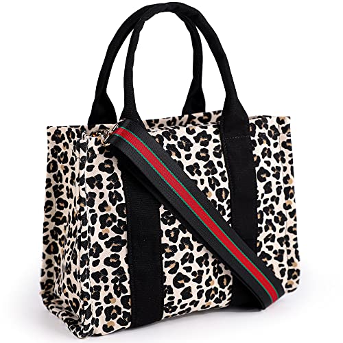 MEEJUNE Canvas Tote Bag for Women - Top Handle & Crossbody, Zipper Closure, Trendy Shoulder Bag with Adjustable Strap - Image 1