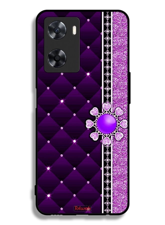 Tolwak Oppo A77 4G Protective Case Cover Glitter Hearts - Image 2