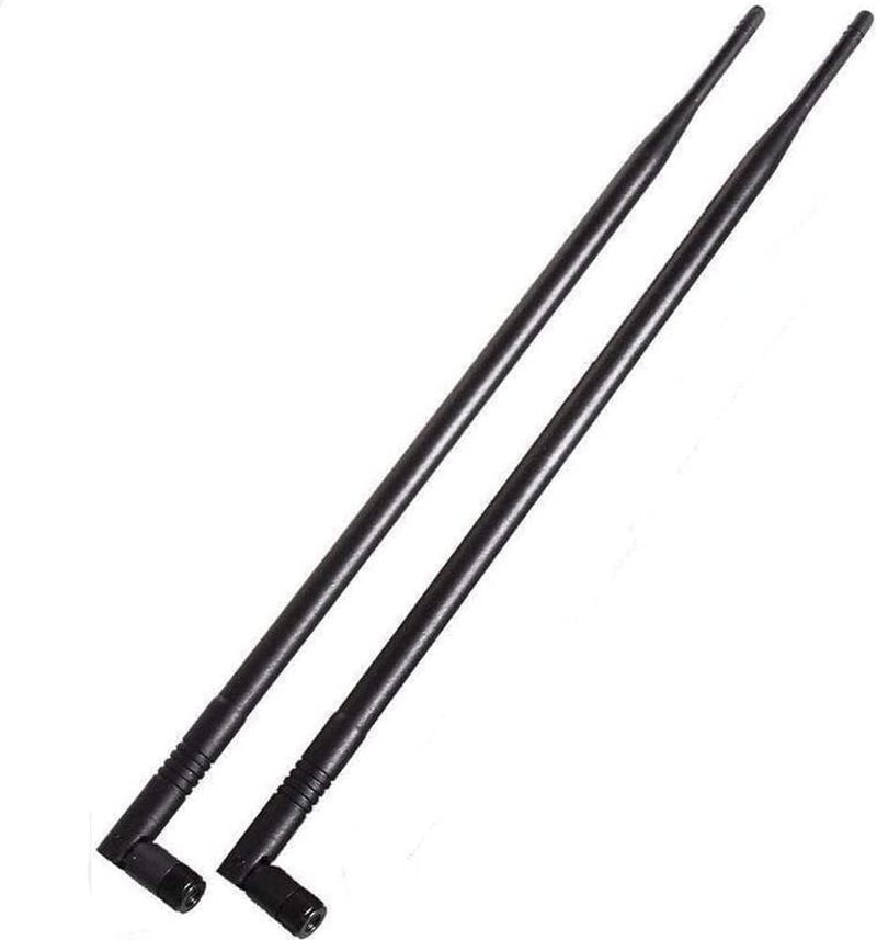 TREADALT-TEC 1.3ft 2X 10dBi WiFi Bluetooth Antenna Dual Band Omni Directional Antenna 2.4Ghz/5Ghz RP-SMA Male Long Range for Wireless Wi-Fi Router Network Devices PC Camera WiFi 6 Adapter Desktop PC USB Adapter - Image 1