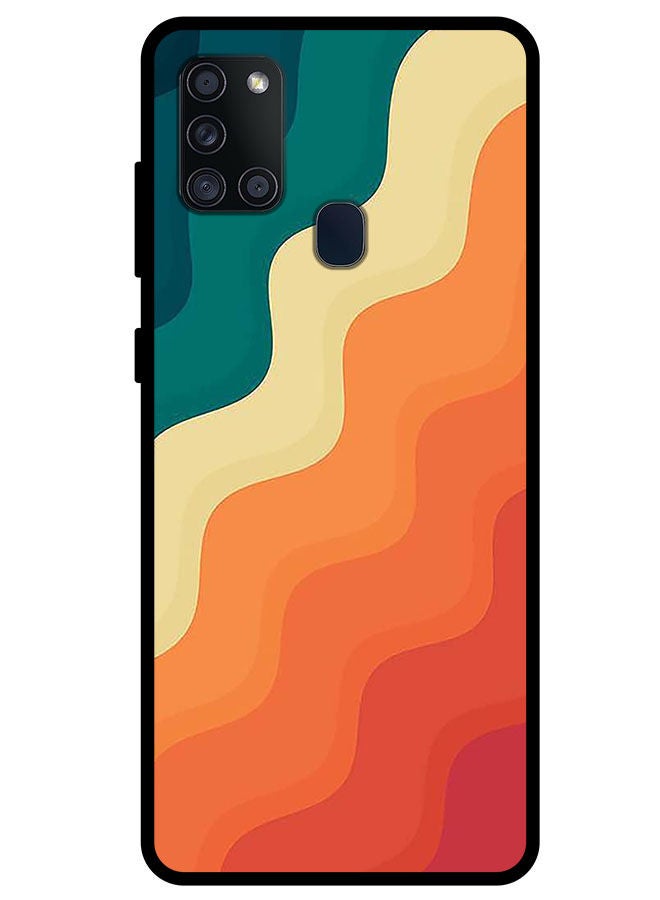 Theodor Protective Case Cover For Samsung Galaxy A21s Curvy Stripes - Image 1