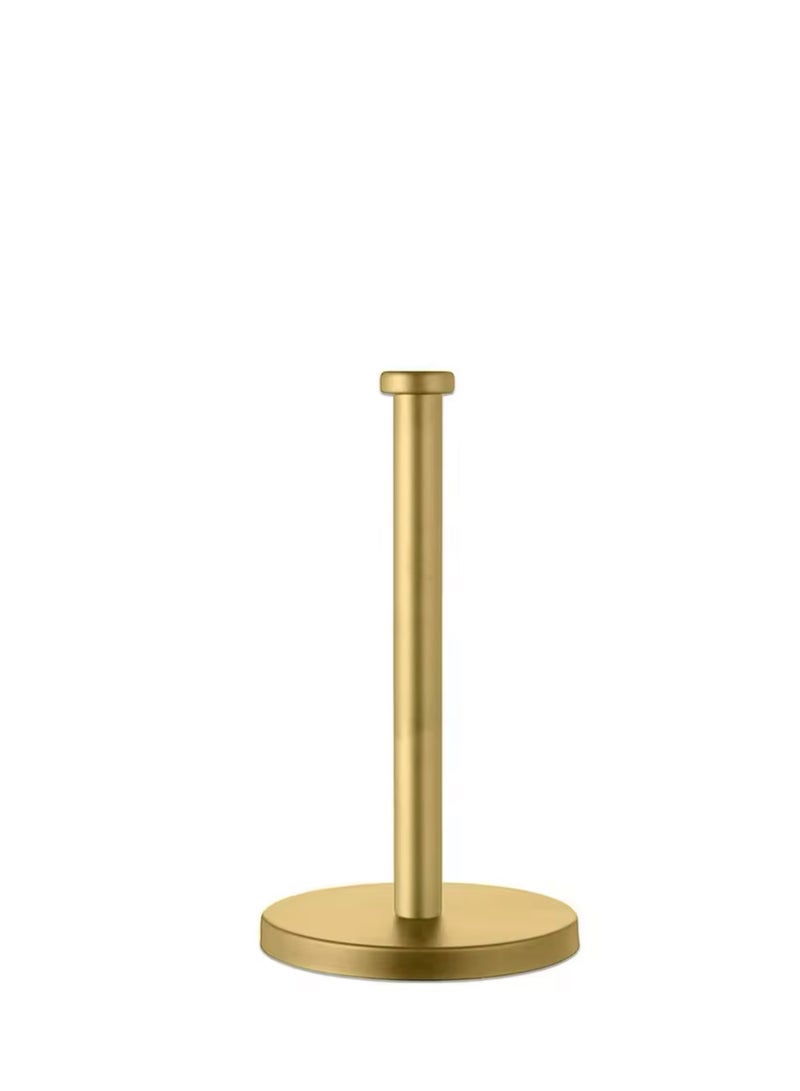 BLUE CORAL Desktop Roll Paper Holder Kitchen Vertical Paper Holder Stainless Steel Paper Towel Holder for Kitchen Countertop (Gold) 