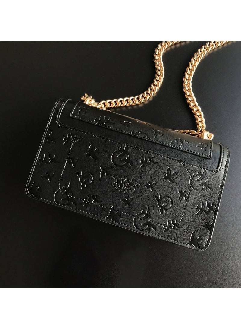 Pinko Solid Color Embossed Crossbody Shoulder Bag 21*11*7cm - Image 2