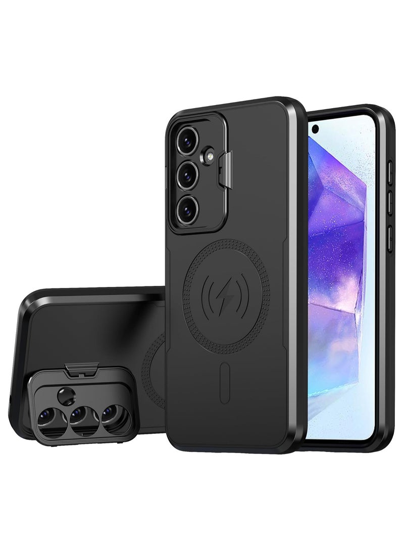 samsung a15 cover hybrid Full Protection Case Magnetic Wireless Charging Case Stand Camera protection TPU For samsung galaxy a15 - Image 1