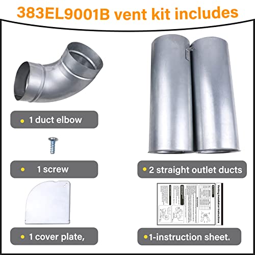 Feikeer Upgraded 383EEL9001B Dryer Venting Kit Assembly Compatible with LG Kenmore Sears, Replaces 3911EZ9131X 1266802 AH3575086 EA3575086, AP4438852, PS2438605, EAP2438605, Adjustable - Image 2