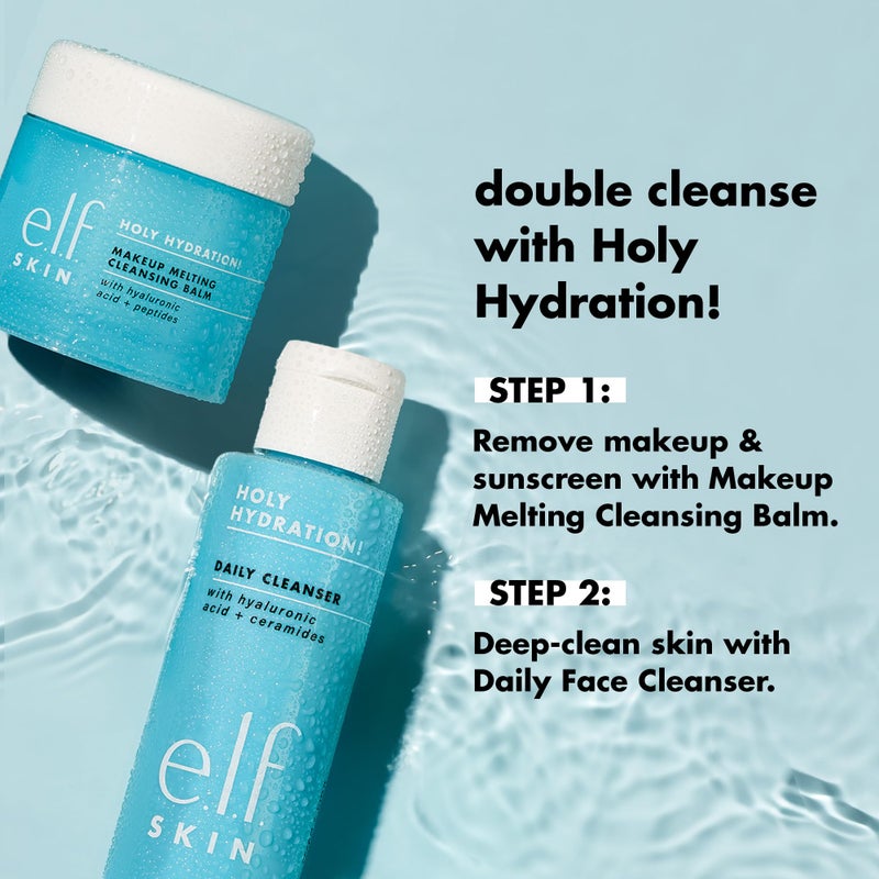 elf e.l.f. SKIN Holy Hydration! Daily Cleanser, Face Cleanser For Washing Away Excess Oil, Impurities & Makeup, Made With Hyaluronic Acid, Vegan & Cruelty-Free - Image 3