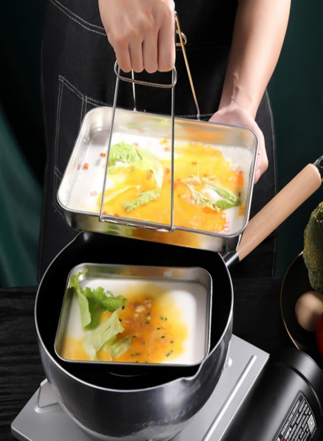 Lyellfe مجموعة أطباق أطفال من الفولاذ المقاوم للصدأ من Lyellfe، 6 قطع، صينية طعام معدنية، 7 بوصات طول × 5 بوصات عرض، صواني خبز صغيرة للفرن، آمنة للطعام، سطح أملس مصقول، مناسبة للبالغين والأطفال، وحتى لمن يصعب إرضاؤهم في الطعام، وللمخيمين، وللمشاريع اليدوية. - Image 5