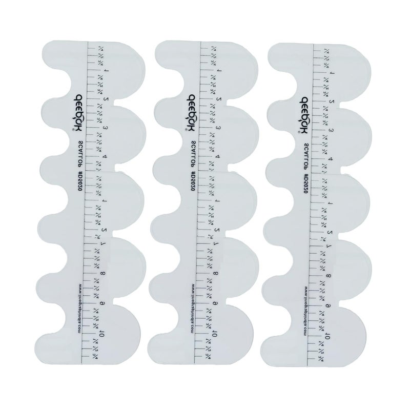 LECRAFT Tailoring Tool Combo – Scallop Ruler 11", Loop Turner, S Scale – 3 Pcs Sewing & Embroidery Tools Set for Designers & Hobbyists - Image 5