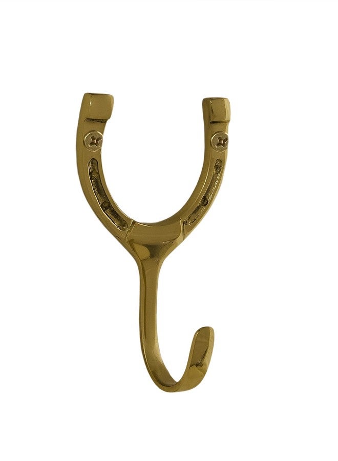 Horse Fare Single Small Horseshoe Hook Onesz Brass