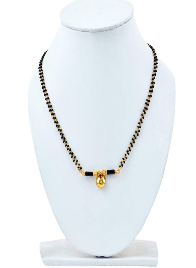 Superstore18 Memoir Gold plated Ruby Red CZ studded Black Single wati Mangalsutra for Women (SST1217MSSV) Gold plated Ruby Red CZ studded Black Single wati Mangalsutra for Women - Image 4