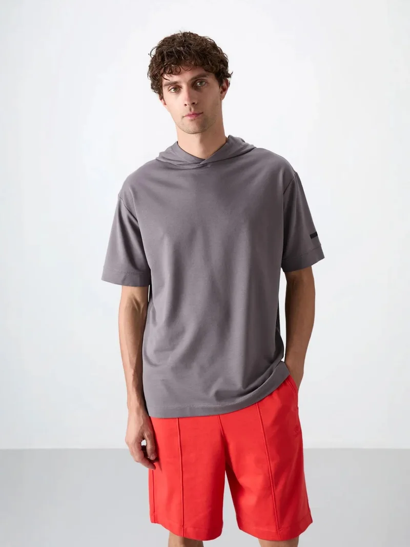 تومي لايف TOMMY Oversized Hooded Short-Sleeve T-Shirt
