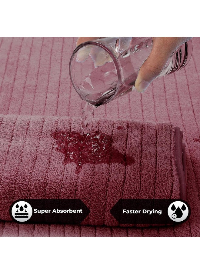 Story@Home Story@Home Hand Towel Set of 4 | 400 GSM Microfiber Hand Towels | Color : Pink & Blue | Soft Towel & Absorbent Gym Towel | Quick Dry Towel for Kitchen Towel | Lightweight Bamboo Towels for Kids Towel  - Image 3