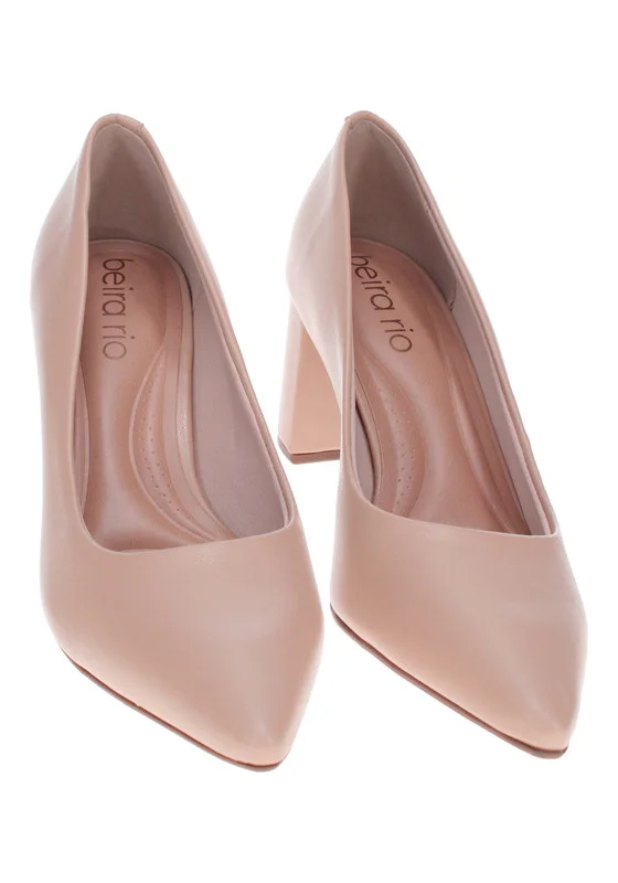 Beira Rio Beira Rio Ladies High Heel Shoes Beige | Made In Brazil