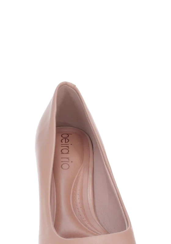 Beira Rio Beira Rio Ladies High Heel Shoes Beige | Made In Brazil