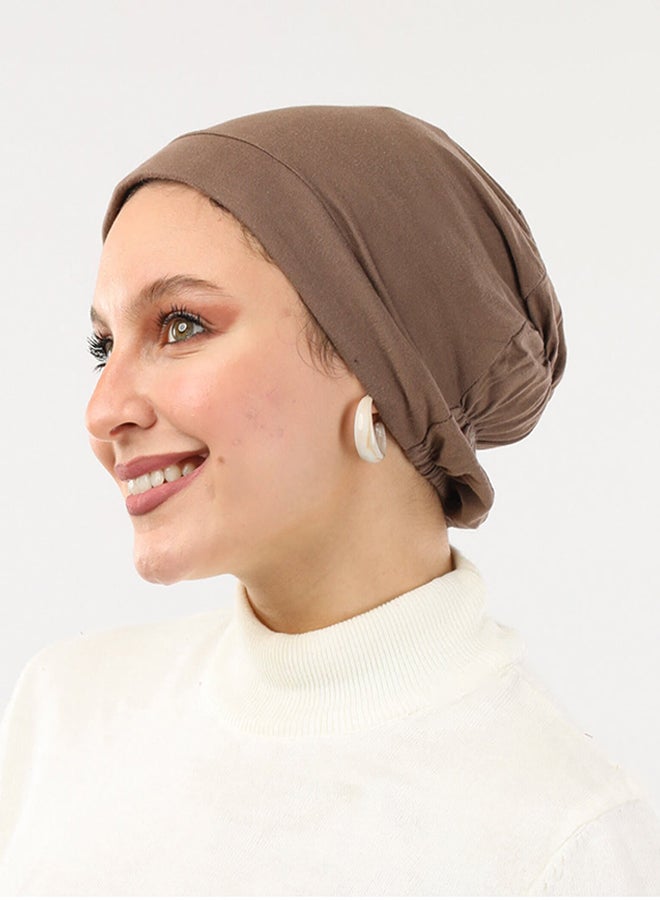 Tie Shop Tie Shop - Cotton Elastic Bonnet - Brown For Women