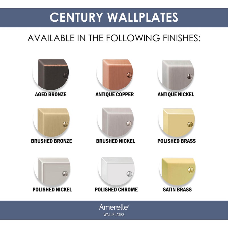 Amerelle 163DDB Century Wallplate, 1 Duplex, Steel, Aged Bronze, 1-Pack - Image 3